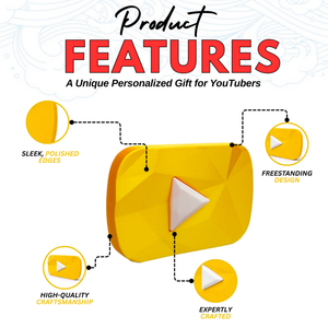 YouTube Diamond Play Button Replica for YouTube Enthusiasts