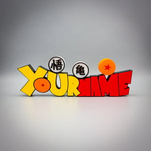 Custom Red Yellow Inspired Nameplate, Personalised 3D Printed Name Plate or Desk Sign, Boy or Girl Gift, Kids Room Sign, Anime Star Ball, Gamer Gift SignKraft3D