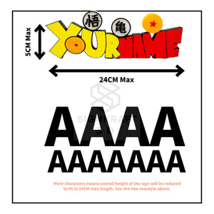 Custom Red Yellow Inspired Nameplate, Personalised 3D Printed Name Plate or Desk Sign, Boy or Girl Gift, Kids Room Sign, Anime Star Ball, Gamer Gift SignKraft3D