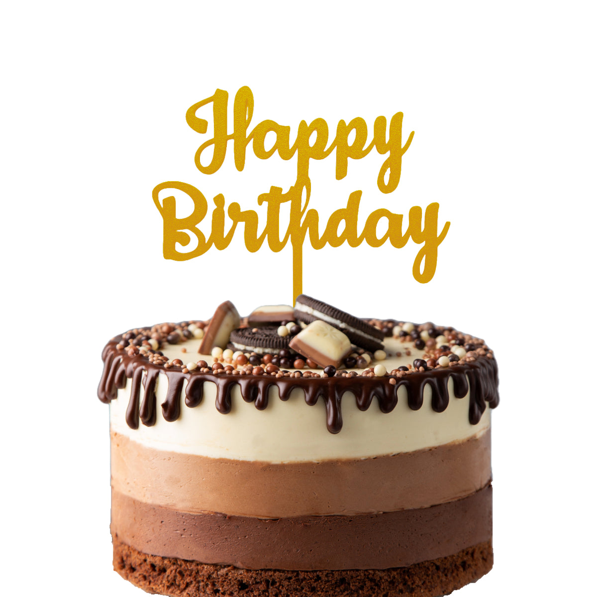 Happy Birthday Cake Topper, Party Theme, Custom Birthday Decoration, Black, Pink, Gold, Silver, Copper