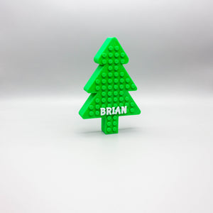 Personalized Brick Compatible Christmas Tree Decoration - Fun, Festive, and Customizable Holiday Gift