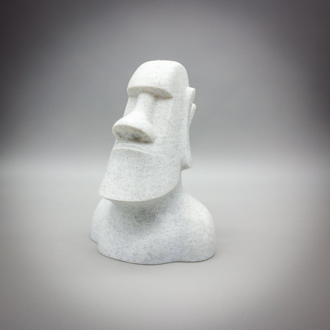 Moai Glasses Holder, Spectacle Holder, Marble or Granite 3D Printed, Moai Statue Bust, Office Gift, History Bust, Eyeglasses Stand, Easter Island
