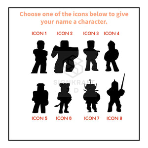 Personalised Roblox Styled Name Plate, Desk Name Plate, Roblox Themed Name Plate, Birthday Gifts, Teacher's gift, Christmas Gifts SignKraft3D