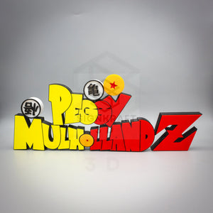 Personalized DB Z Inspired Nameplate, Custom DB Z Printed Name Plate, Dragon Desk Sign, Boy or Girl Gift, Kids Room Sign, Anime Ball, Gamer Gift SignKraft3D