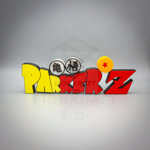 Personalized DB Z Inspired Nameplate, Custom DB Z Printed Name Plate, Dragon Desk Sign, Boy or Girl Gift, Kids Room Sign, Anime Ball, Gamer Gift SignKraft3D