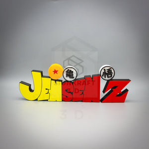 Personalized DB Z Inspired Nameplate, Custom DB Z Printed Name Plate, Dragon Desk Sign, Boy or Girl Gift, Kids Room Sign, Anime Ball, Gamer Gift SignKraft3D