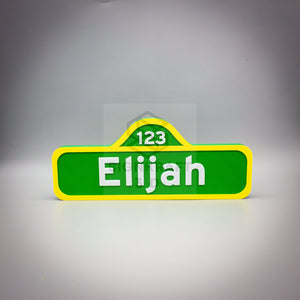 Personalized Sesame Street Inspired Nameplate, Custom Sesame Street Themed Name Plate, Kids Room Sign, Sesame Street Sign SignKraft3D
