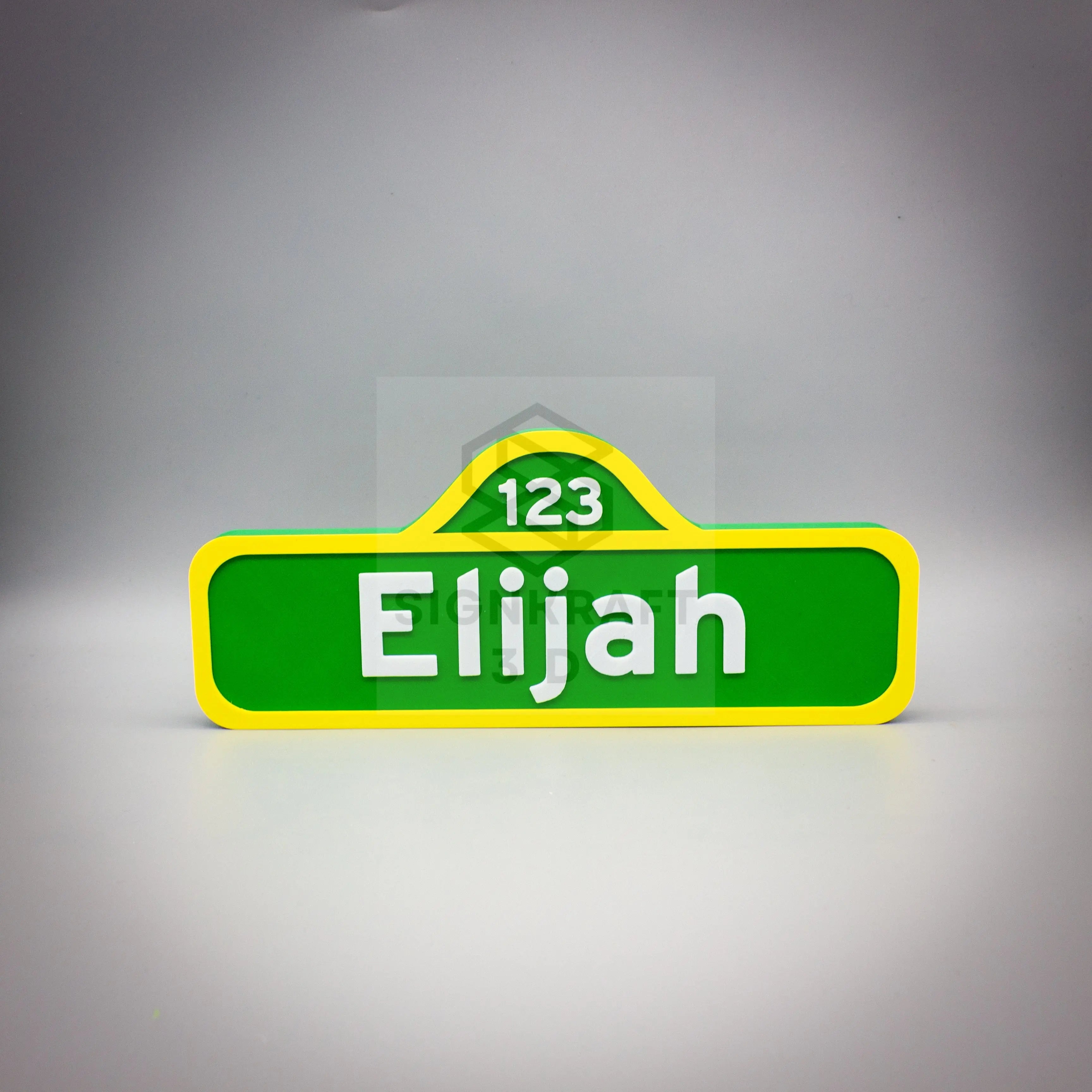 Personalized Sesame Street Inspired Nameplate, Custom Sesame Street Themed Name Plate, Kids Room Sign, Sesame Street Sign SignKraft3D