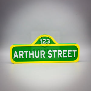 Personalized Sesame Street Inspired Nameplate, Custom Sesame Street Themed Name Plate, Kids Room Sign, Sesame Street Sign SignKraft3D