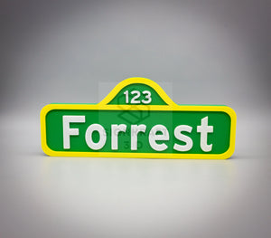 Personalized Sesame Street Inspired Nameplate, Custom Sesame Street Themed Name Plate, Kids Room Sign, Sesame Street Sign SignKraft3D