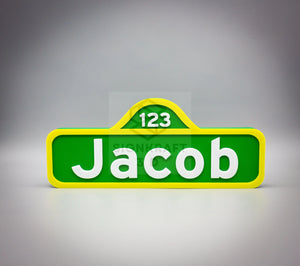 Personalized Sesame Street Inspired Nameplate, Custom Sesame Street Themed Name Plate, Kids Room Sign, Sesame Street Sign SignKraft3D