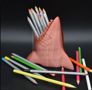 Shark Desk Pencil Holder | Kids Desk Pencil Organizer | Office or Desk essential | Great gift for Shark Lover | Modern Design SignKraft3D