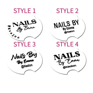 Custom Nail Art Photography Prop, Personalized Branding Disk, Nail Technician Prop, Nail Salon Display - Black Gold - SignKraft3D