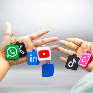 Custom NFC Keychain - Instagram, Facebook, TikTok, Youtube, X, WhatsApp Social Networks - SignKraft3D