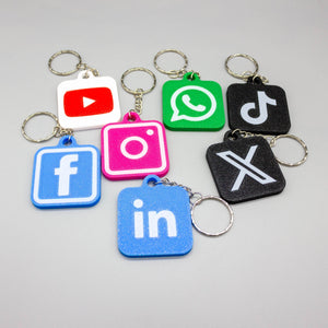 Custom NFC Keychain - Instagram, Facebook, TikTok, Youtube, X, WhatsApp Social Networks - SignKraft3D