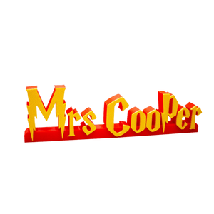 Custom Wizard Name Plate, Teacher Sign, Desk Name Plaque, Personalised Gift - SignKraft3D