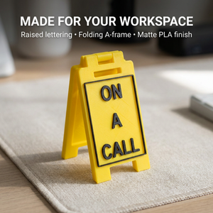 Features of the On A Call personalised mini floor sign