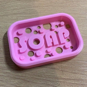 Funky Soap or Sponge Holder with Drain Tray, Colorful and Durable Bathroom and Kitchen Organiser - SignKraft3D