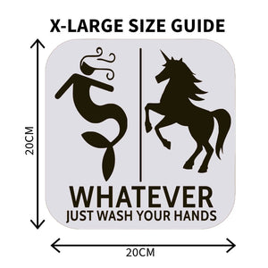 Funny Mermaid And Unicorn Gender Neutral Restroom Door Sign, Bathroom Decor for Nautical, Mermaid, Unicorn, Wall Decor - SignKraft3D