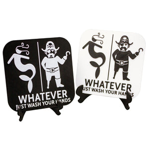 Funny Mermaid & Pirate Gender Neutral Restroom Door Sign, Bathroom Decor for Nautical, Mermaid, Pirate, Wall Decor - SignKraft3D