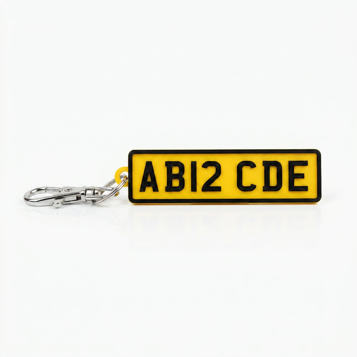 Personalised UK Number Plate Keyring – 3D Printed Custom Car Keychain Gift for Him