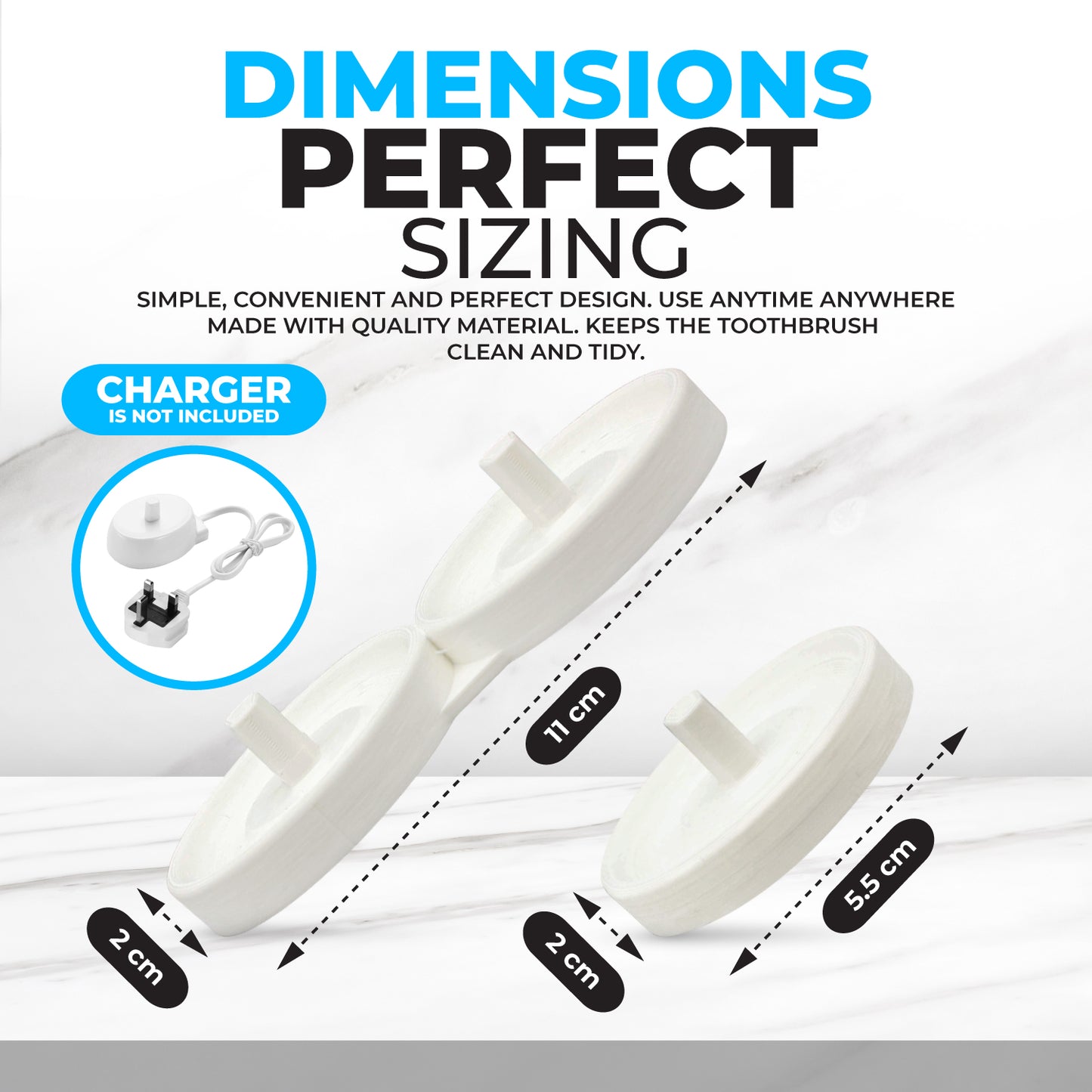 Oral-B Electric Toothbrush Holder: Sleek Organizer with Drip Tray & Stable Base