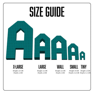 Large 8 Inch Bricks Compatible Letters: Custom Names in Various Colors - SignKraft3D