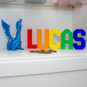 Large 8 Inch Decorative Bricks Letters, Birthday, Nursery, Wedding,Customisable Pastel, Metallic and Vibrant Colours - SignKraft3D