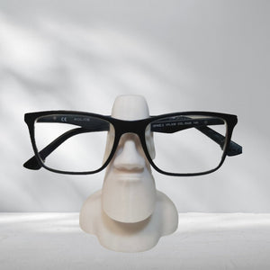 Moai Glasses Holder, Spectacle Holder, Marble or Granite 3D Printed, Moai Statue Bust, Office Gift, History Bust, Eyeglasses Stand, Easter Island - SignKraft3D