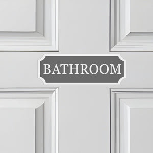 Modern Bathroom Sign, Custom Wall Plaque for Bathroom Areas, Loo Sign. White, Black, Grey - SignKraft3D