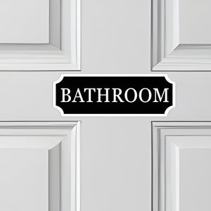Modern Bathroom Sign, Custom Wall Plaque for Bathroom Areas, Loo Sign. White, Black, Grey - SignKraft3D