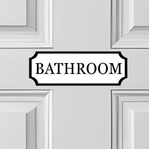 Modern Bathroom Sign, Custom Wall Plaque for Bathroom Areas, Loo Sign. White, Black, Grey - SignKraft3D