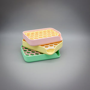 Modern Honeycomb Soap Dish: Vibrant Colors Bathroom Essential - SignKraft3D