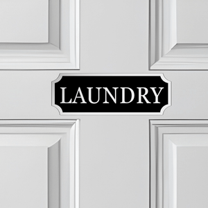 Modern Laundry Sign, Custom Wall Plaque for Laundry Areas, Utility Sign. White, Black, Grey - SignKraft3D