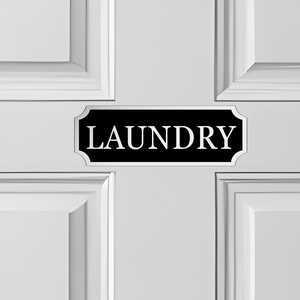 Modern Laundry Sign, Custom Wall Plaque for Laundry Areas, Utility Sign. White, Black, Grey - SignKraft3D