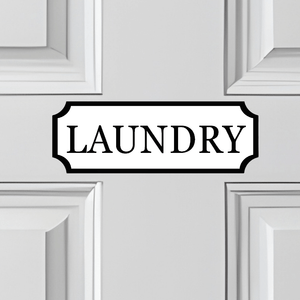 Modern Laundry Sign, Custom Wall Plaque for Laundry Areas, Utility Sign. White, Black, Grey - SignKraft3D