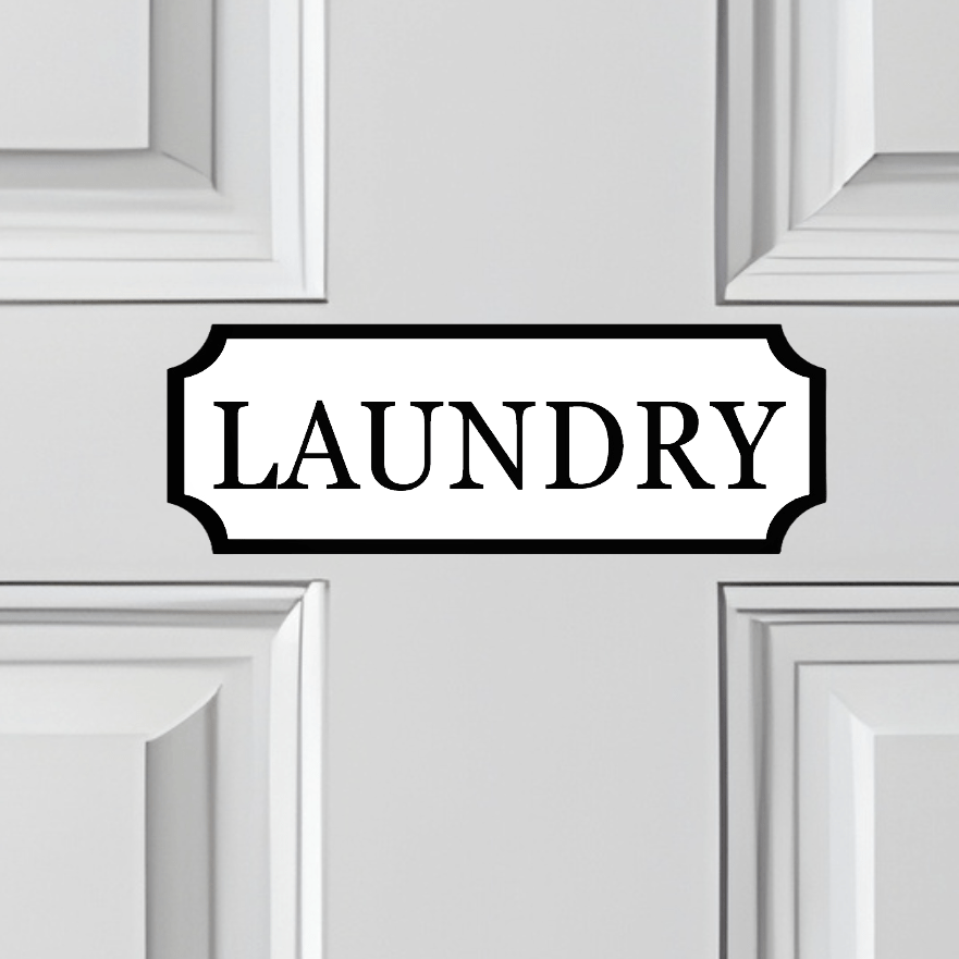 Modern Laundry Sign, Custom Wall Plaque for Laundry Areas, Utility Sign. White, Black, Grey - SignKraft3D