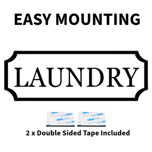 Modern Laundry Sign, Custom Wall Plaque for Laundry Areas, Utility Sign. White, Black, Grey - SignKraft3D