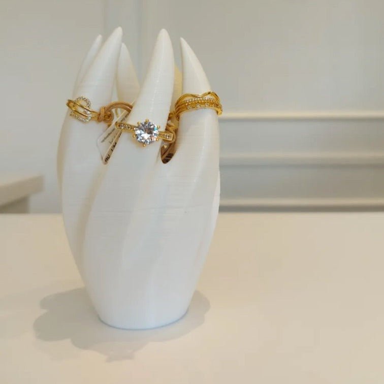 Modern Spiral Ring Holder for Elegant Jewellery Display - SignKraft3D