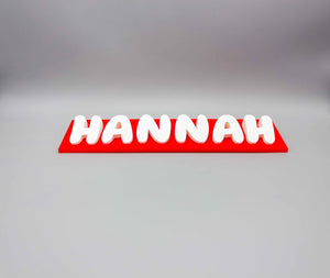 Personalised Sweeping Dual Color Name Plate for Fun and Unique Gifts - SignKraft3D