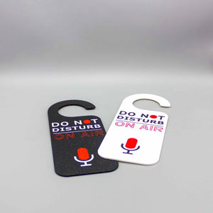 Professional On Air Door Hanger: Do Not Disturb Sign for Studios (Black/White) - SignKraft3D