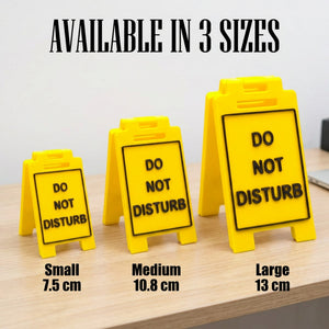 Do Not Disturb mini floor sign size comparison with small medium and large options