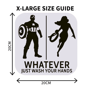 Super Hero And Super Woman Gender Neutral Restroom Door Sign, Bathroom Decor for Nautical, Mermaid, Pirate, Wall Decor - SignKraft3D