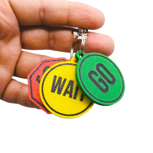 Traffic Light Communication Keychain | Stop, Wait, Go Visual Aid for Autism & ADHD | Emotional Regulation & Social Cue Support Tool - SignKraft3D