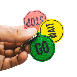 Traffic Light Communication Keychain | Stop, Wait, Go Visual Aid for Autism & ADHD | Emotional Regulation & Social Cue Support Tool - SignKraft3D