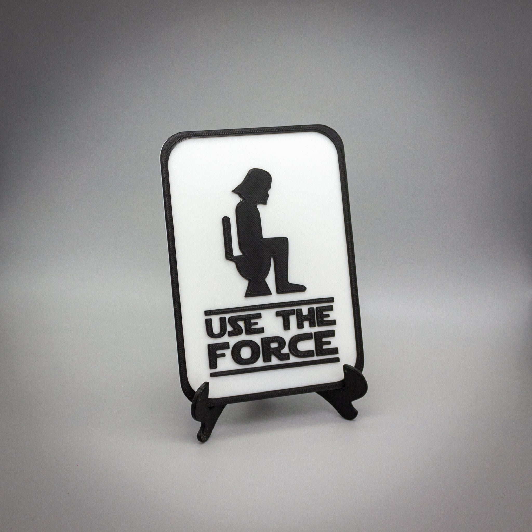 Use The Force Bathroom Sign, Funny Toilet Sign, Decorative Bathroom Sign, Wall Art - SignKraft3D