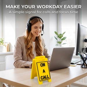 On A Call desk sign for a remote work home office