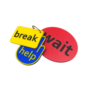 Zones of Regulation Badges - Color - Coded Break, Wait, Help Messages for Visual Cues | Sensory - Friendly Autism & Anxiety Tool for Kids & Adults - SignKraft3D