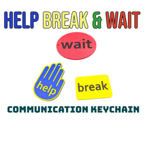 Zones of Regulation Badges - Color - Coded Break, Wait, Help Messages for Visual Cues | Sensory - Friendly Autism & Anxiety Tool for Kids & Adults - SignKraft3D