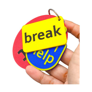 Zones of Regulation Badges - Color - Coded Break, Wait, Help Messages for Visual Cues | Sensory - Friendly Autism & Anxiety Tool for Kids & Adults - SignKraft3D